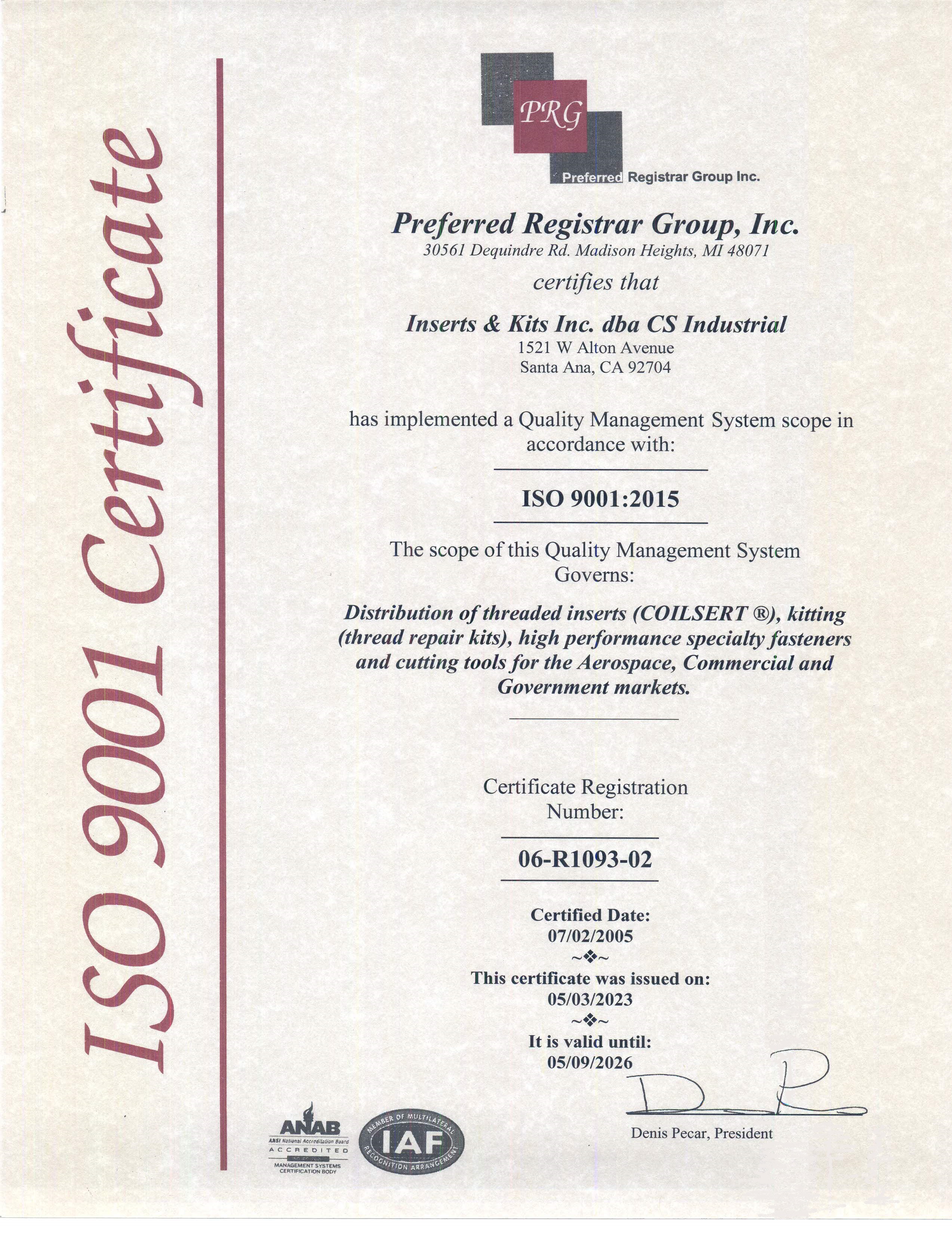 COILSERT Inserts & Kits, Inc.